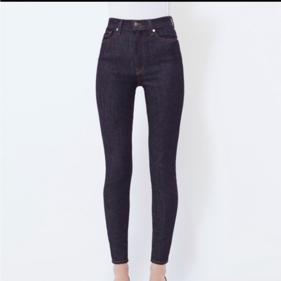 BALDWIN Ultra High Rise Skinny Rinse Jean Dark Wash Stretch Sz 28 - Picture 1 of 12